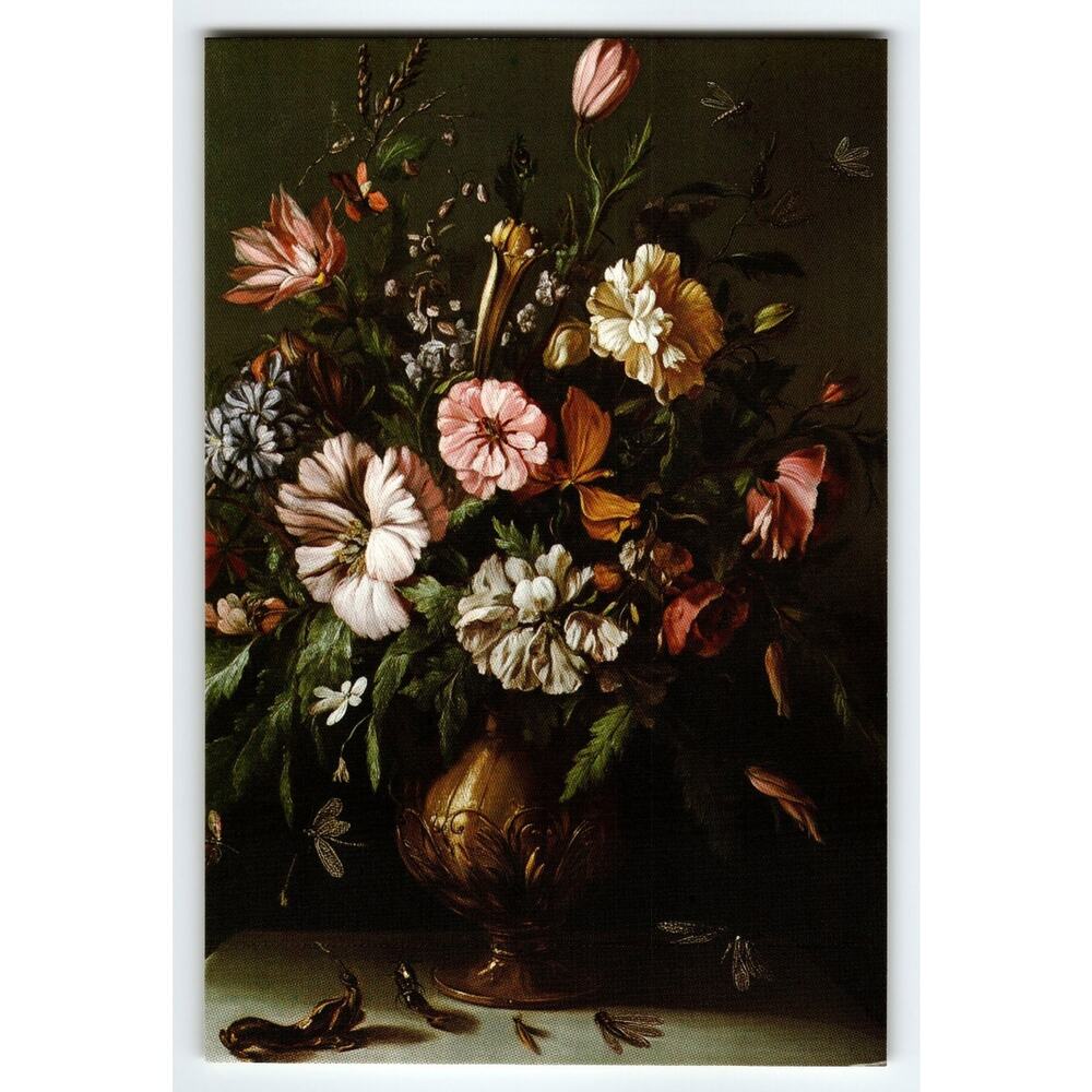 Vintage Photochrome Floral Still Life Postcard 5.5x4 Unposted